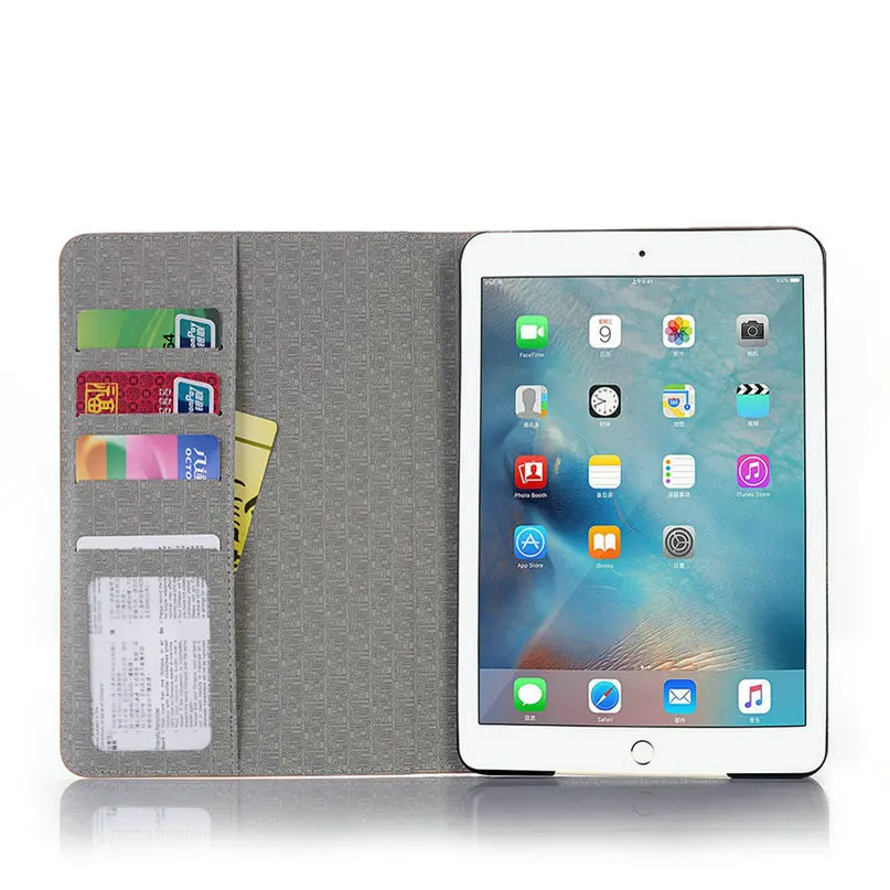 Для Apple iPad 6 5 4 3 2 2017 2018 2019 Air1 Air 2/iPad Pro 9 7 10 11 12 дюймов чехол карта Флип кожаный