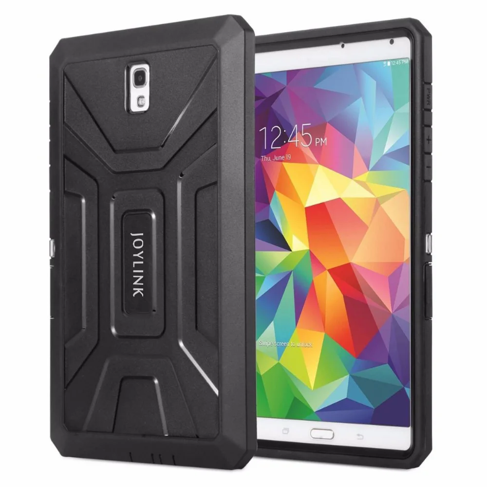 Black Защитный чехол JOYLINK для samsung Galaxy Tab S 8,4 со встроенным защитным чехлом для экрана, черный - Цвет: Black