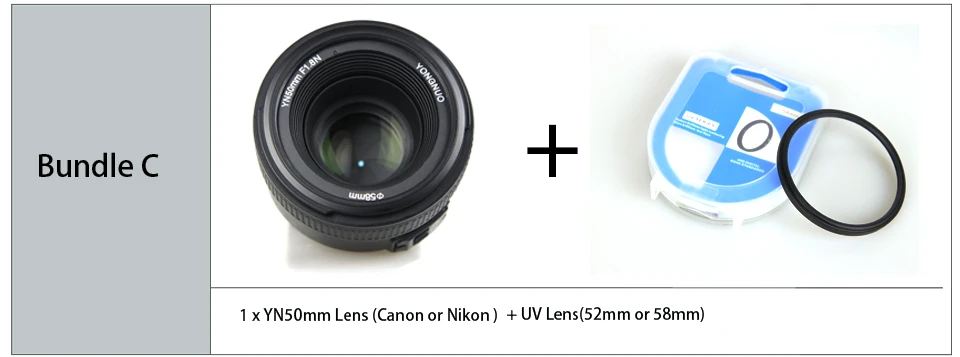 YONGNUO YN 50 мм f/1,8 AF объектив yn50мм апертура Автофокус большая апертура для Nikon Canon DSLR камера+ бленда+ фильтр