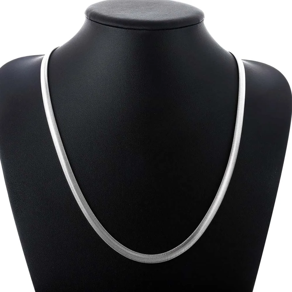 

Soft Snake Bone Chain Necklace For Women and Men 6MM 16-30inches Jewelry Silver Plated Smoooth Chain Mens Wholesale Price