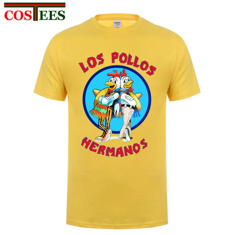 Мужская мода Breaking Bad футболка 2017 LOS POLLOS Hermanos с коротким рукавом Chicken Brothers