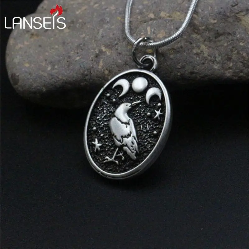 1 шт. винтажное ожерелье с птицами Ворон в Луне | Украшения и аксессуары