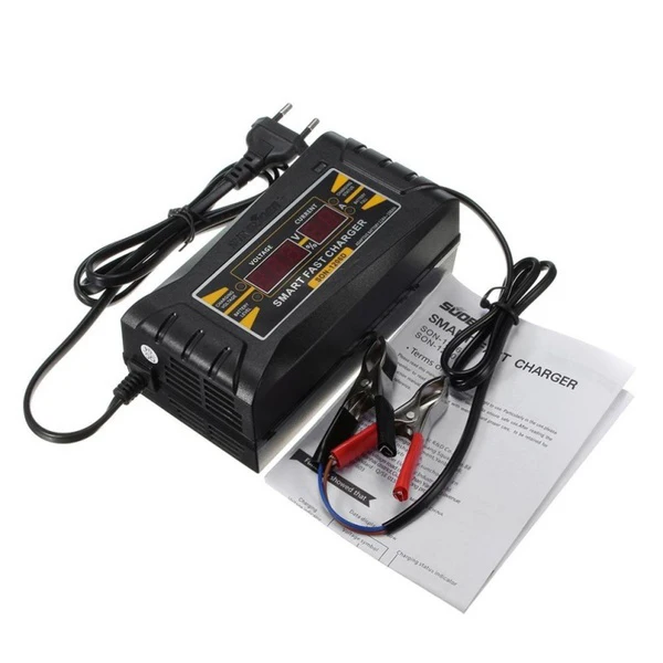 Automatic Full Smart 12 V 6A Lead Acid / GEL Car Battery Charger with LCD Display Quick Charger NJ88