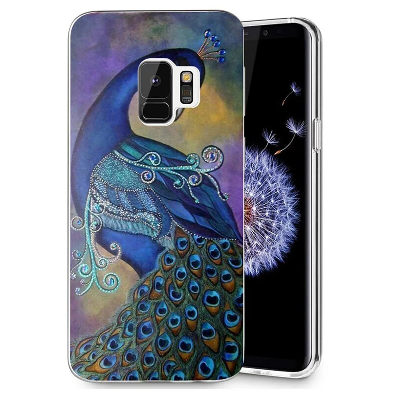 ТПУ чехол с цветочным принтом для Samsung Galaxy S3 S9 S9Plus S8 Plus S7 edge Note 8 feel Lite гелевый