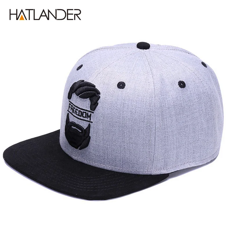 HATLANDER оригинальная Кепка snapback для мужчин с плоским краем бейсбольные кепки