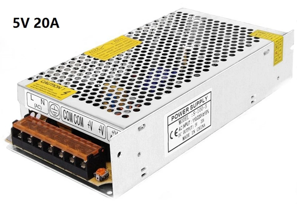 5 V Регулируемый переключатель Трансформатор Питание 5A 10A 20A 30A 40A 60A AC/DC 25 W 50 W 100 W 150 W 200 W 300 W драйвер для светодиодный полосы