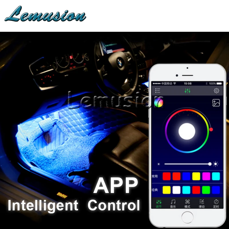 Автомобильная неоновая лампа для Android iOS управление через приложение Toyota Corolla Avensis