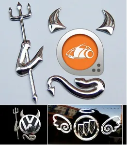 1 шт. x Металлический 3D Дьявол Стиль Демон автомобиль логотип наклейка эмблема бумага дьявол 3D Автомобильная наклейка