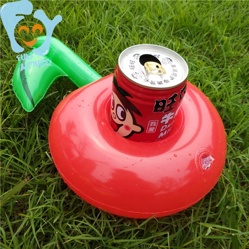 

12pcs/pack 30cm Inflatable Pool Party Drink Floats Cherry Beer Can Cup Holder Pool Float Water Fun Fruit Toy
