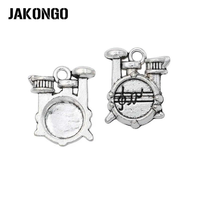 JAKONGO 10 шт. антикварные посеребренные музыкальные Подвески для самостоятельного