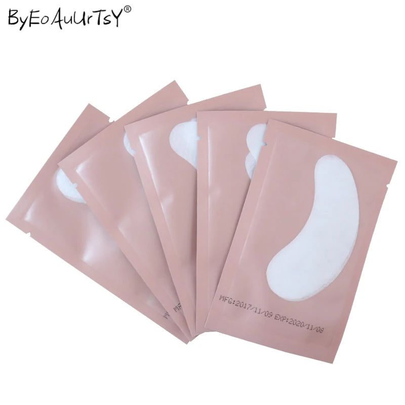 50pairs Pink Women Under Eye Pads Patches Eyelash Extension Lash Paper Stickers Application Make Up Tools | Красота и здоровье