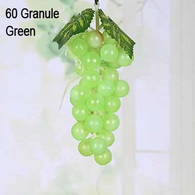 60 Green Xuanxiaotong 10 шт./компл. Искусственные цветы винограда фрукты черные, красные, зеленые фиолетовый изюм виноград передачи растения Фрукты Двор садовый декор - Цвет: 60 Green