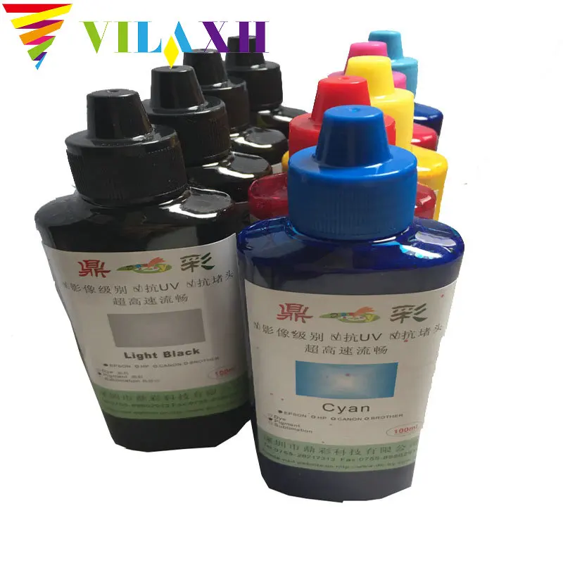 Vilaxh 9 цветов 100 мл/флакон универсальные пигментные чернила для Epson Sure Color P600 P800 Stylus
