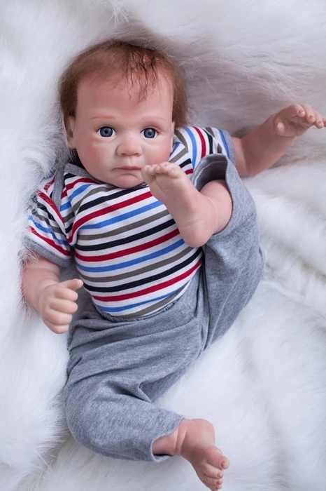 Милые куклы reborn boy мягкое на ощупь тело Детская кукла 3/4 силикона menino 50 см живой