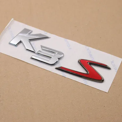 K3S Наклеиваемого покрытия для автостайлинга из ABS пластика на Стикеры для Kia K2 K3 K3S K3DCVVT K3S K4 K5 KX3 KX5 надпись-логотип бренда хвост багажник эмблема Стикеры наклейка - Название цвета: K3S