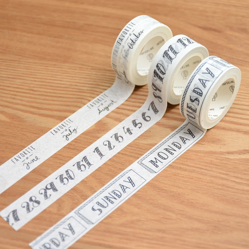 

3 рулона/упаковка, наклейки для скрапбукинга, 1,5 см x 7 м