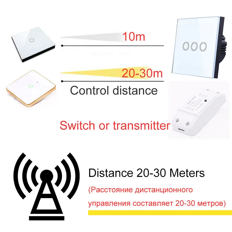 Vhome Smart Remote Control 433mhz Wireless Transmitter EV1527 For Electric Gate Door Lamp Bedroom Luxury Glass | Электроника