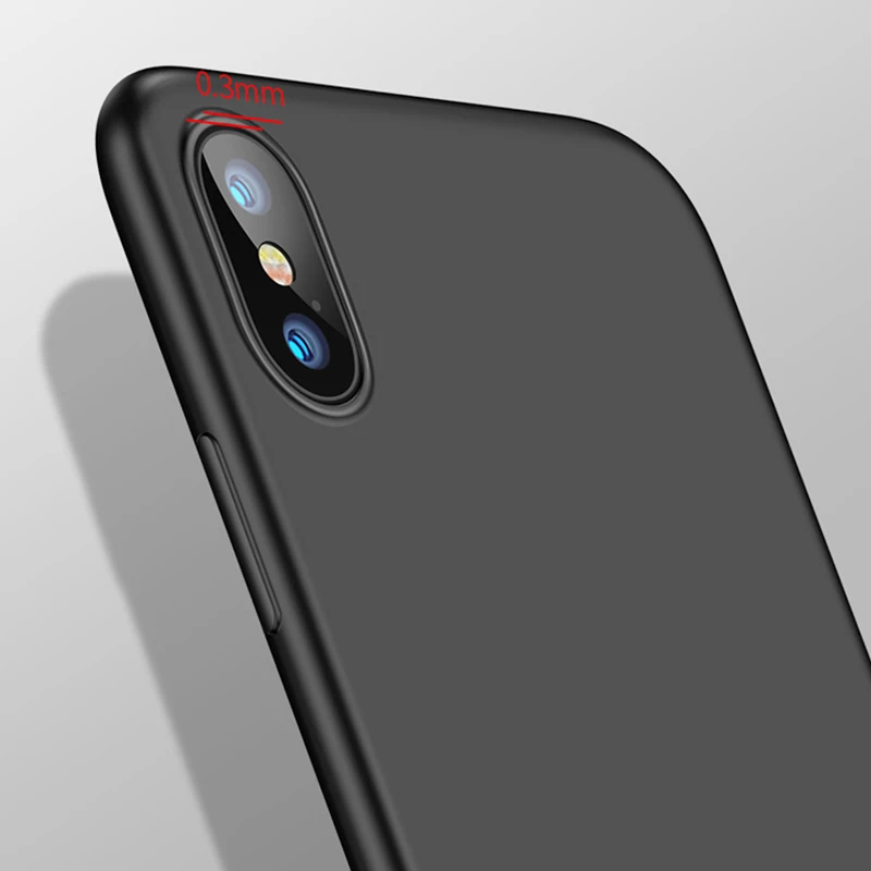 Роскошные ультра тонкий силиконовый чехол для iPhone х матовый ТПУ Мягкая задняя