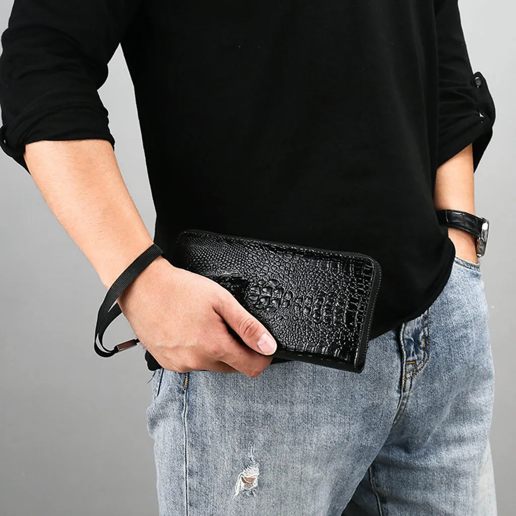 womens wallet card holder wallet male Women's Bag Unisex Business Wallets Card Bag Purse Clutch Bags Crocodile Print G0626#10