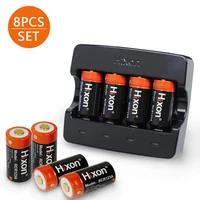 8pc set 700mah 3 7v li ion rechargeable protected battery and charger for arlo hd and reolink argus replacement battery