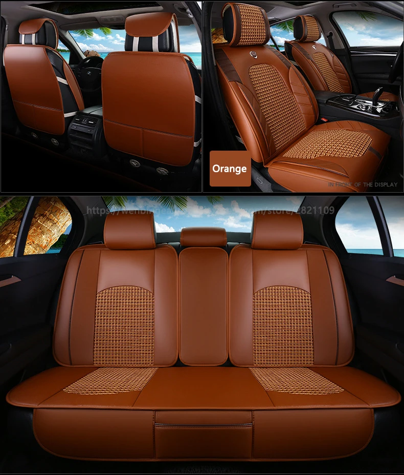 Кожа+ шелк льда чехлы для автомобильных сидений для Suzuki Smart Chevrolet, Skoda volvo, Mazda Lexus автокресла аксессуары для укладки