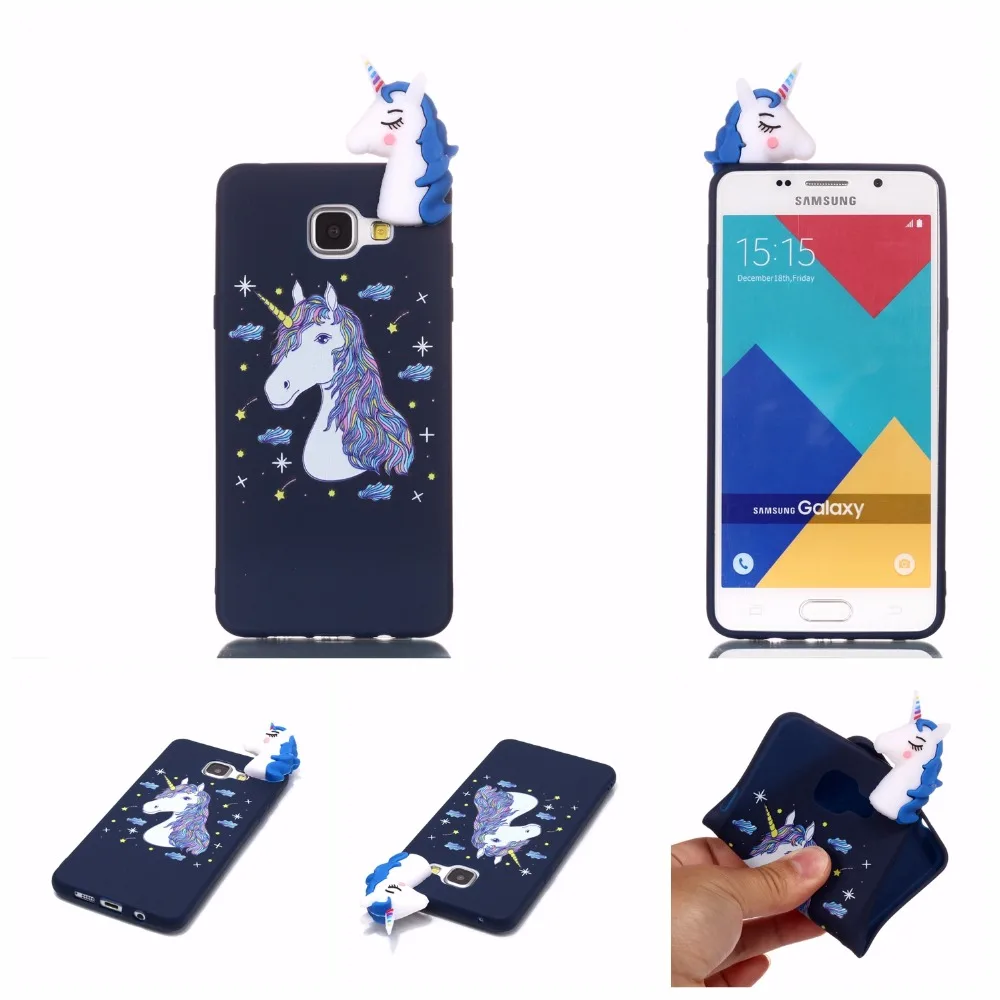 Чехол для Samsung Galaxy A3 2016 A310 3D Мягкий силиконовый чехол мультяшный телефона