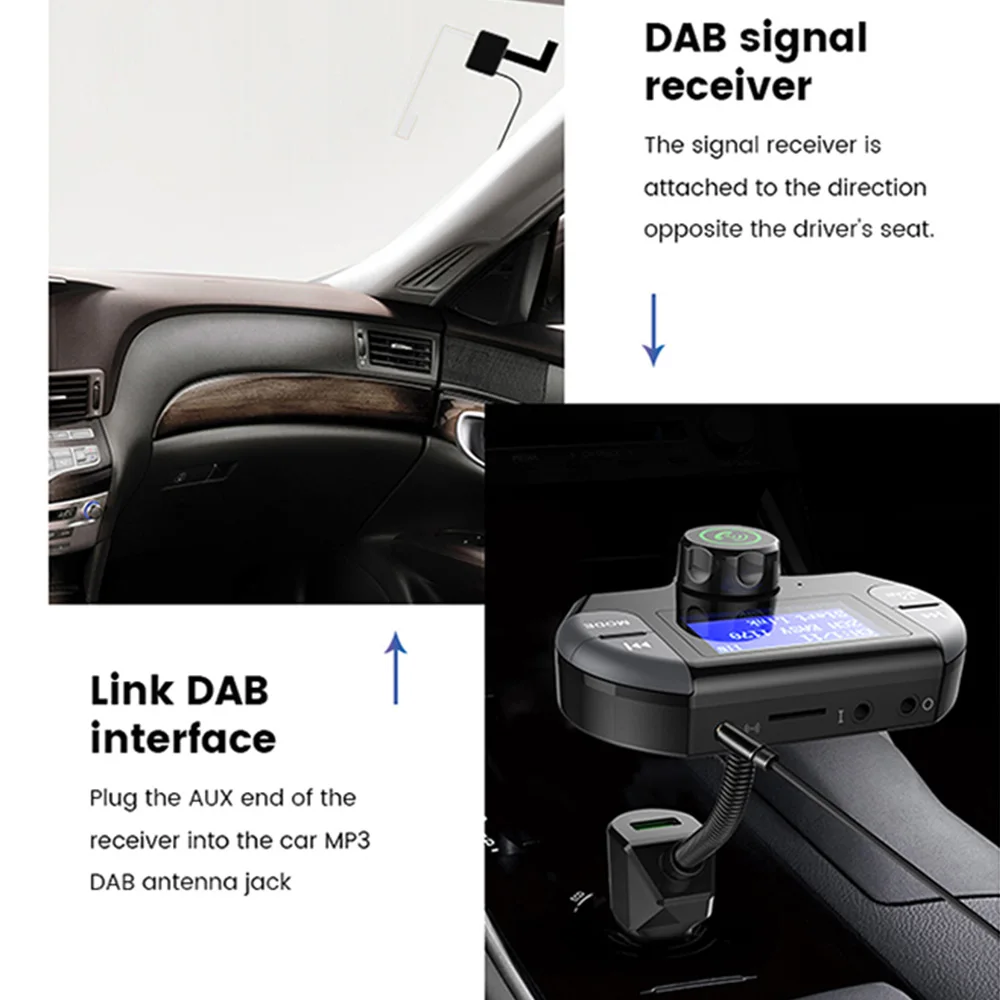 G21 QC3.0 двойной Порты usb автомобиля Зарядное устройство приемник dab Mp3 плеер Bluetooth