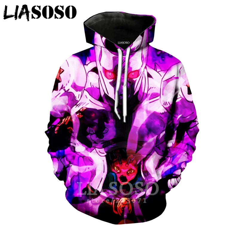 25 LIASOSO, новинка зимы, для мужчин и женщин, Джорно Джованна, толстовка, 3D принт, JoJo, Необычные приключения, толстовки, с длинным рукавом, топ, пуловер, B051-10 - Цвет: 25