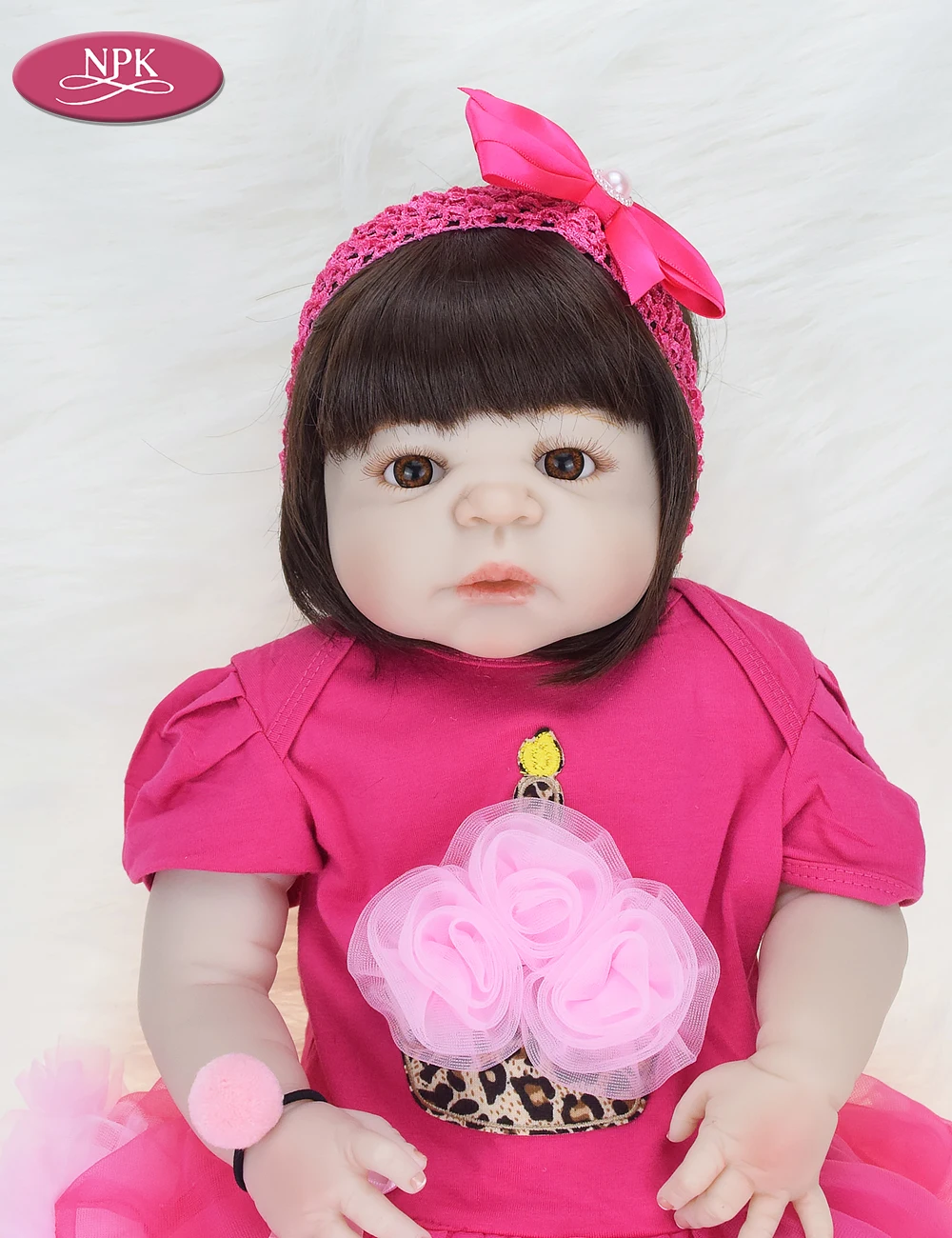 NPK 57 см всего тела мягкие силиконовые девушки Reborn Baby Doll Купание игрушки реалистичные кукла принцесса для девочек Bebe реальное возрождение Boneca Menina