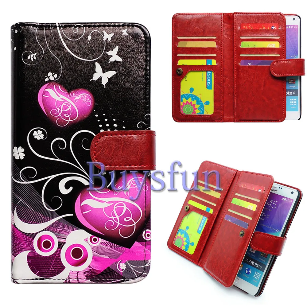 Bcov Пурпурное Сердце многофункциональный Кошелек Чехол Для Samsung Galaxy Note 4 103016688|case