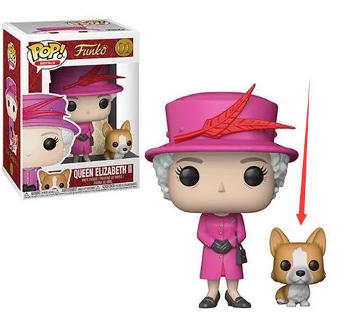 Funko Used Mystery Minis: Royals queen Elizabeth II-Dog Corgi Puppy животное Виниловая фигурка Коллекционная модель игрушки без коробки