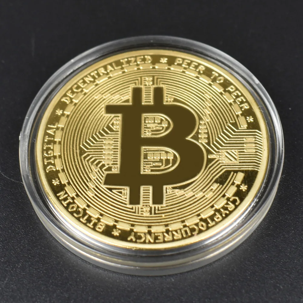 50 шт. Горячая позолоченная Биткоин монета BTC Бит монета физическая криптовалюта металлическая монета