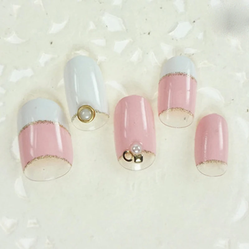 3D Украшенные Новое поступление свет Цвет Ложные Типсы Короткие Поддельные