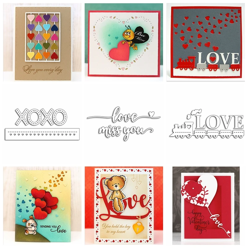 

Valentine Love Heart Ornament Metal Cutting Dies Stencils For DIY Scrapbooking Decoration Embossing Paper Cards Craft Die Cut