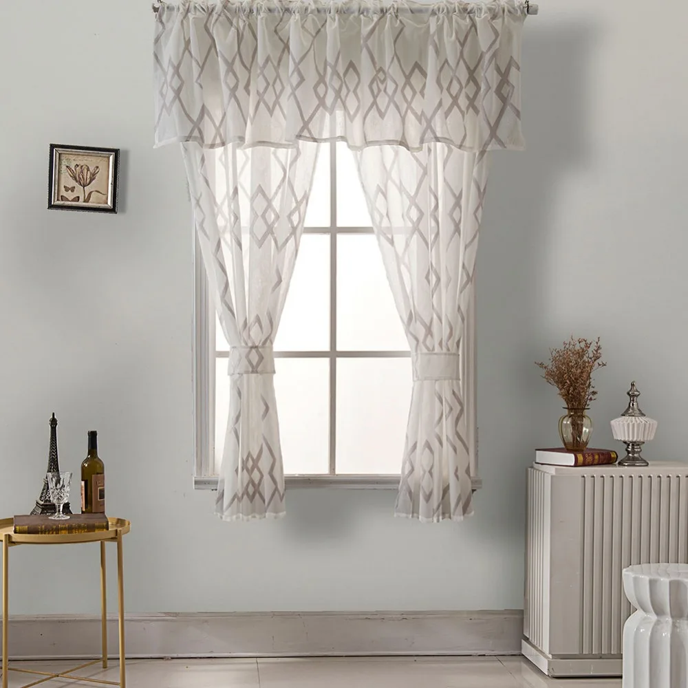 NAPEARL короткая кухня окна балдахин и ярусов сетчатая вуаль производства пряжи