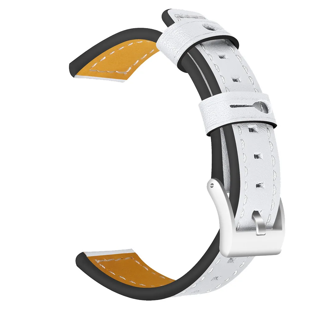 Сменные часы кожаный ремешок для samsung Galaxy Watch 42 мм/46 мм# new 08913 - Цвет ремешка: White