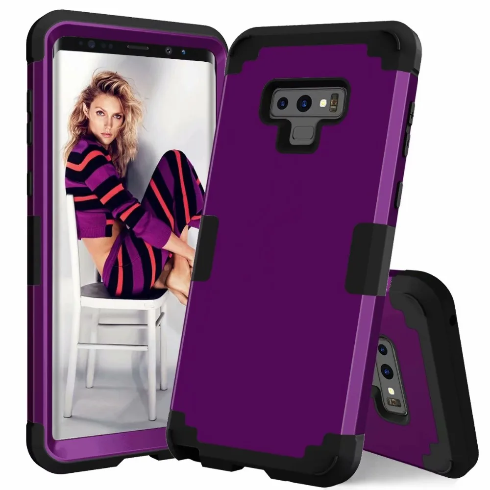 Противоударный чехол для телефона samsung Galaxy S9 S8 Plus Note 8 9 чехол PC+ TPU 3 слоя гибридный защитный чехол на 360 градусов