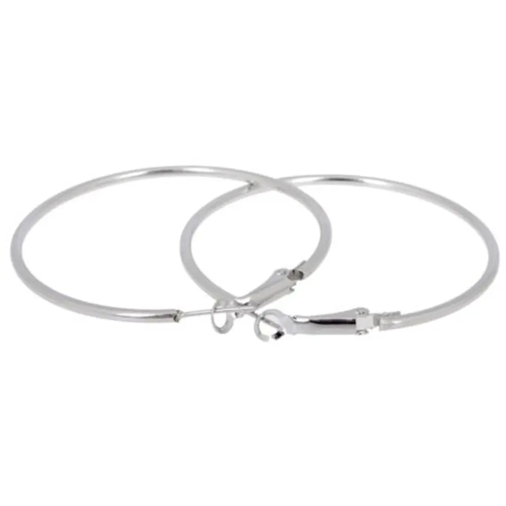 Винтажные серьги кольца в стиле бохо круглые золотистого и серебряного цвета 1