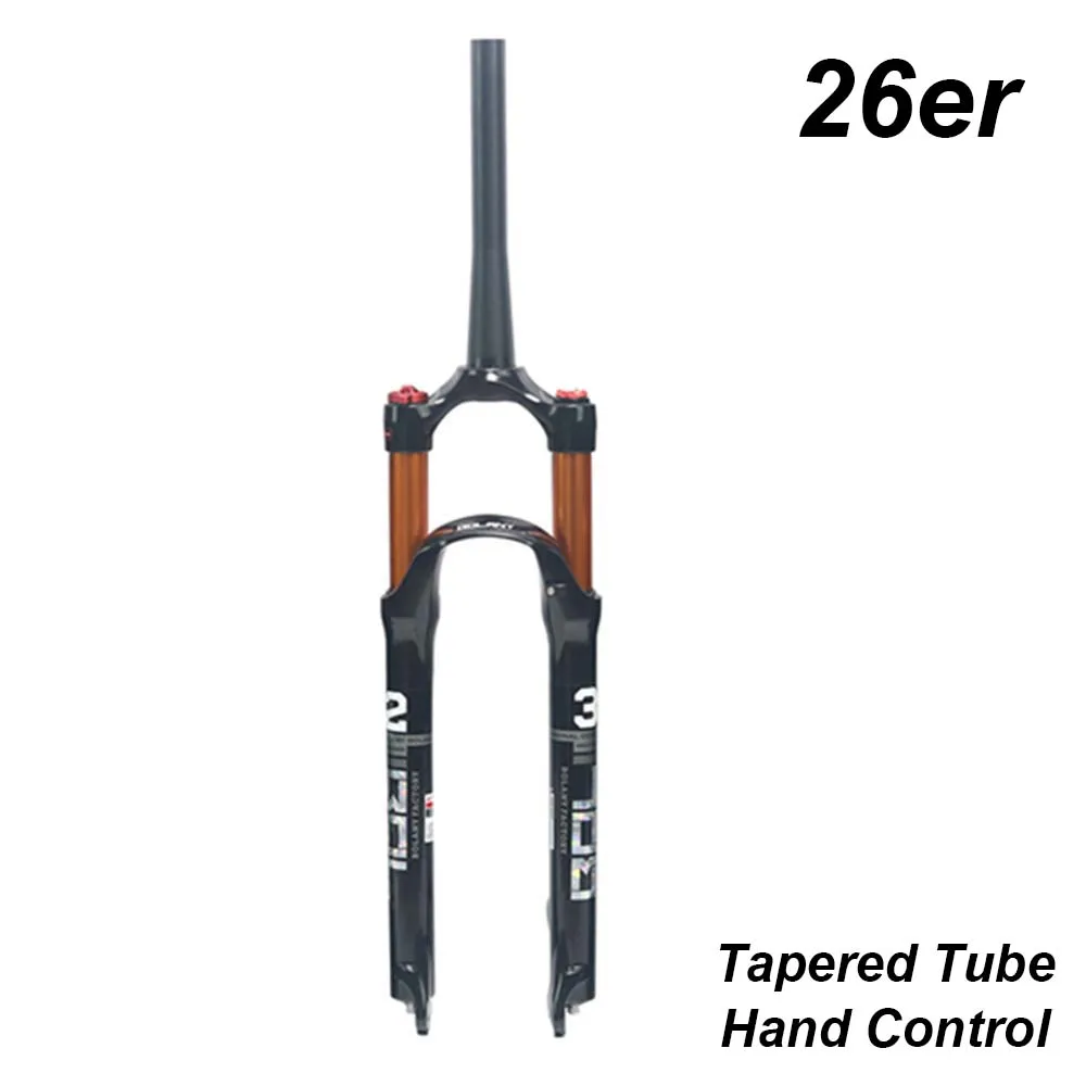 26er Tapered Tube Передняя вилка для горного велосипеда Bolany 26, 27,5, 29er дюймов, из магниевого сплава, для горного велосипеда, 32 rl100мм, вилка, дисковый тормоз, запчасти для велосипеда - Цвет: 26er Tapered Tube