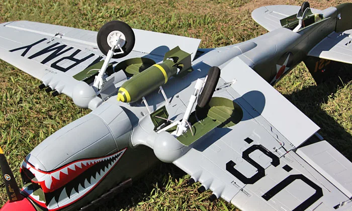 Большой масштаб Пены rc Самолеты P40 ARF Warhawk