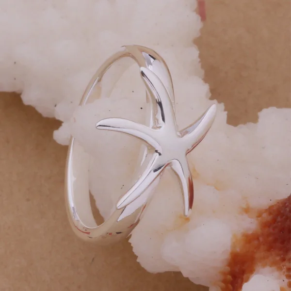 Модные посеребренные ювелирные изделия кольцо в виде морской звезды лучший