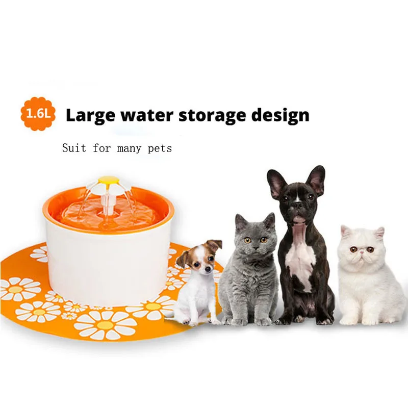 Автоматическая Кошка Собака электрический Pet фонтан для питья чаша дозатор