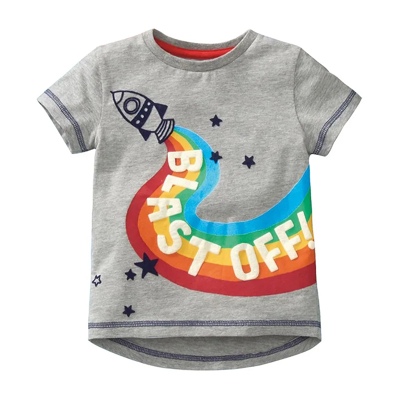 Летняя детская одежда Little Maven короткие вязаные хлопковые повседневные футболки