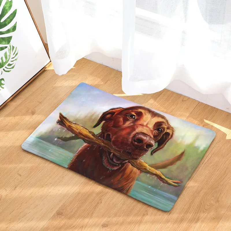 Милые коврики с рисунком собаки для ванной комнаты забавные домашние напольные