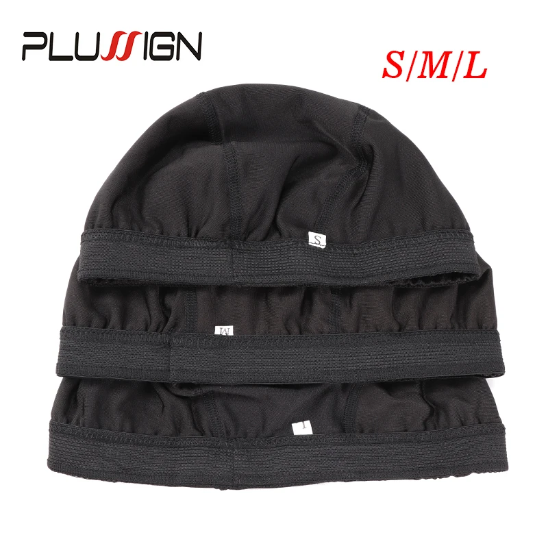 5 шт./лот купольная шапка из спандекса черные вязаные шапки цельная сетчатая