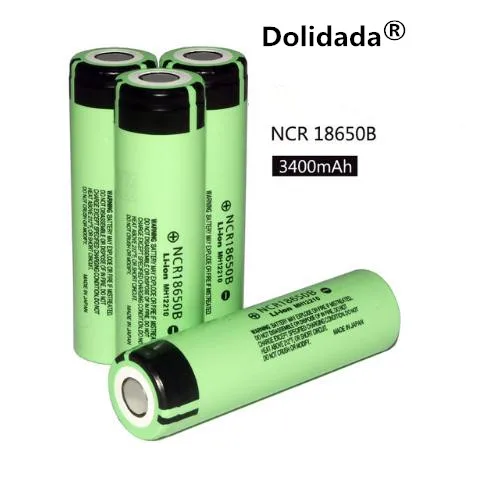 100 шт. Dolidada 18650 аккумулятор 3400 мАч 3,7 в литиевая батарея для NCR18650B 3400 мАч фонарик батарея