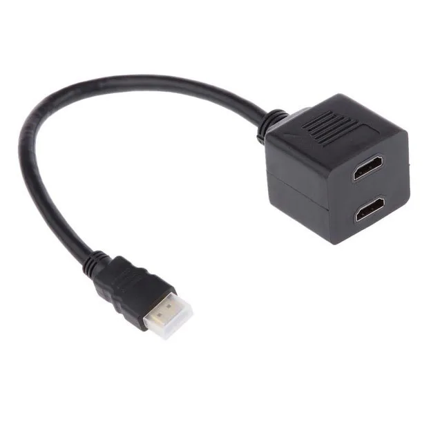 Двухсторонний Y образный HDMI разветвитель штекер на 2 гнезда кабель ПК/DVD
