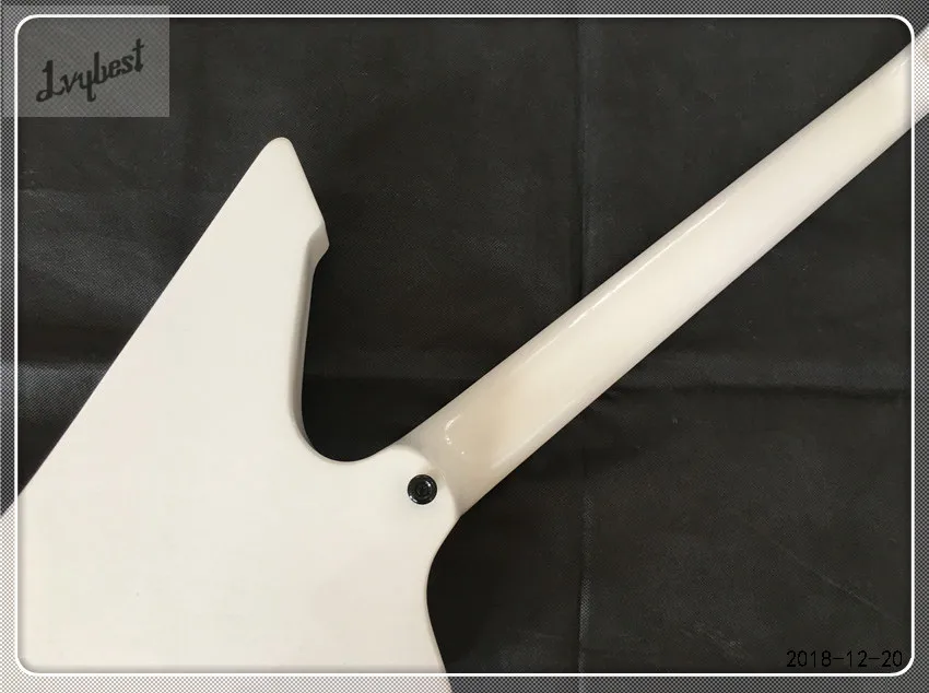 EP customized lvybest твердая белая электронная гитара змея 12th инкрустация палисандр гриф