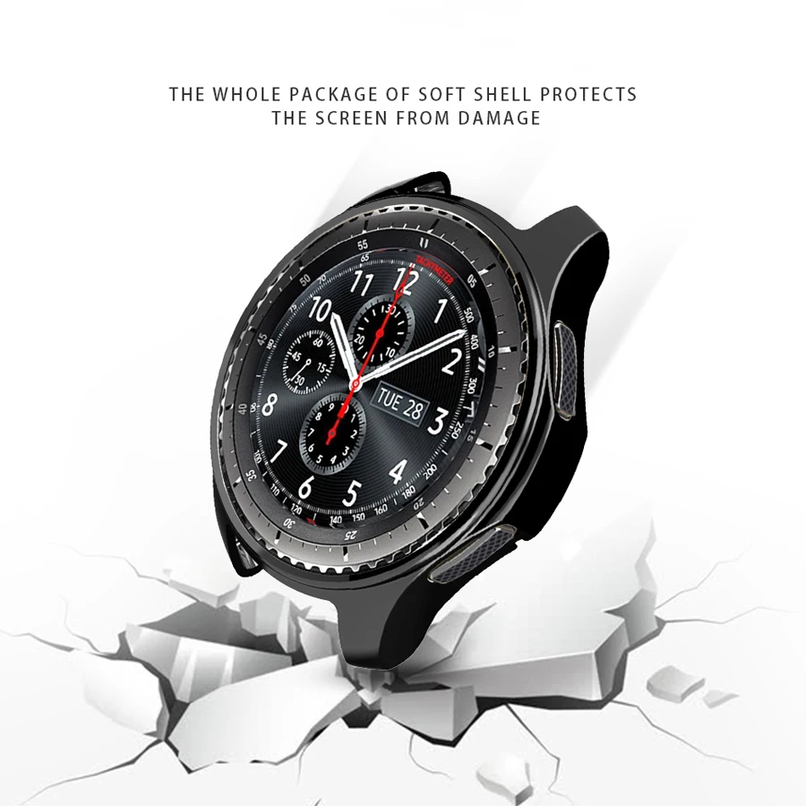 Защитный чехол для Samsung Galaxy Watch 42 мм/46 мм мягкий из ТПУ с покрытием часов защитная