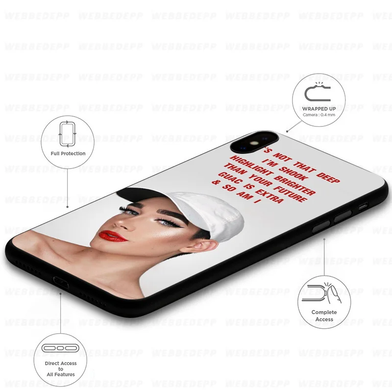 Мягкий чехол WEBBEDEPP James Charles для Huawei Mate Honor 20 6A 7A 7C 7X8 9X10 View 10 Lite Pro 30 |